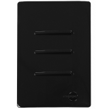 Cj Interruptor Triplo Simples 4x2 - Novara Preto Brilhante Total